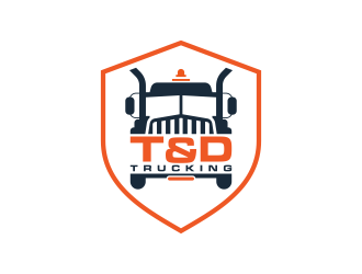 T&D Trucking logo design by BlessedArt