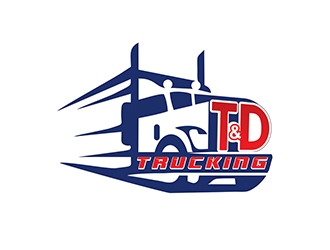 T&D Trucking logo design by MCXL