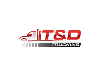 T&D Trucking logo design by wongndeso