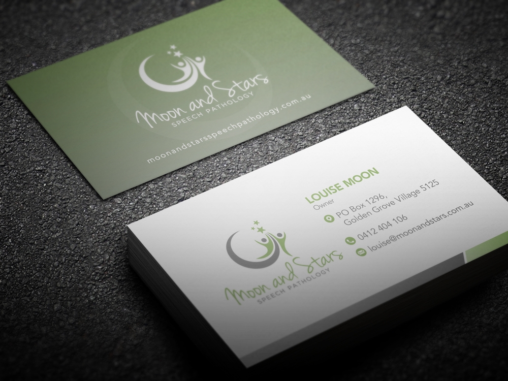 Moon and Stars Speech Pathology logo design by KHAI
