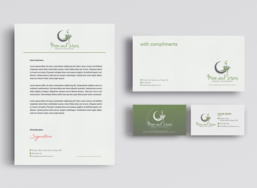 Moon and Stars Speech Pathology logo design by KHAI