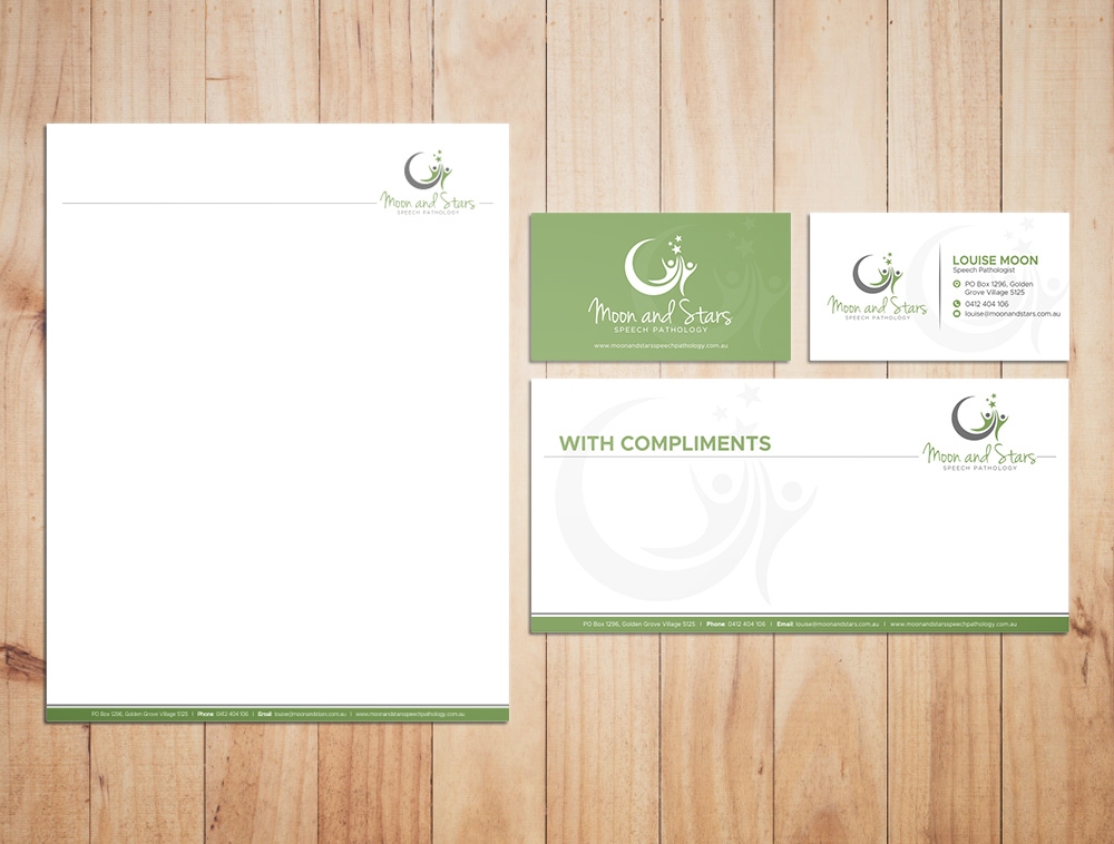 Moon and Stars Speech Pathology logo design by Kindo