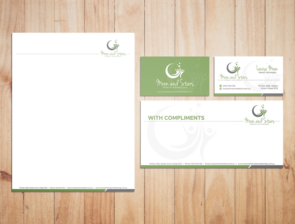 Moon and Stars Speech Pathology logo design by Kindo