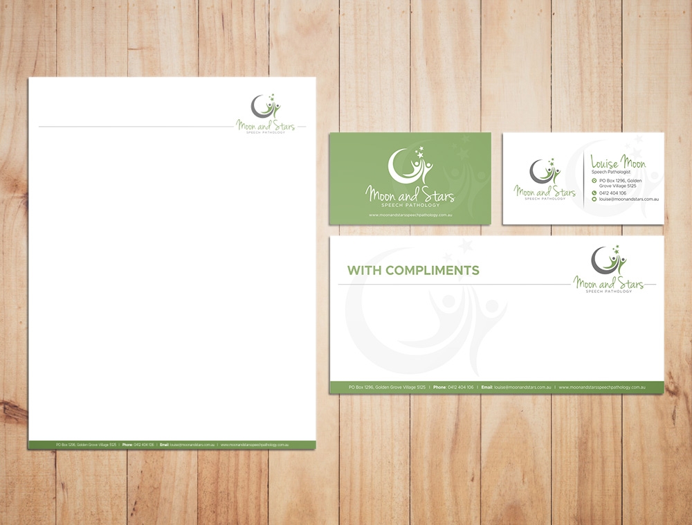 Moon and Stars Speech Pathology logo design by Kindo