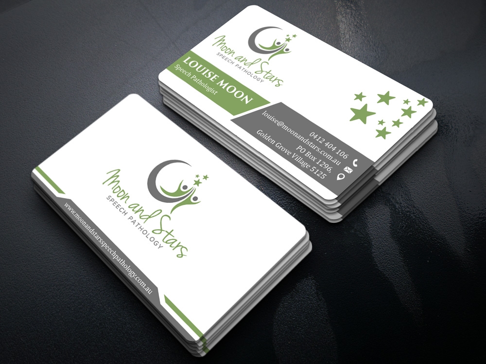 Moon and Stars Speech Pathology logo design by Gelotine