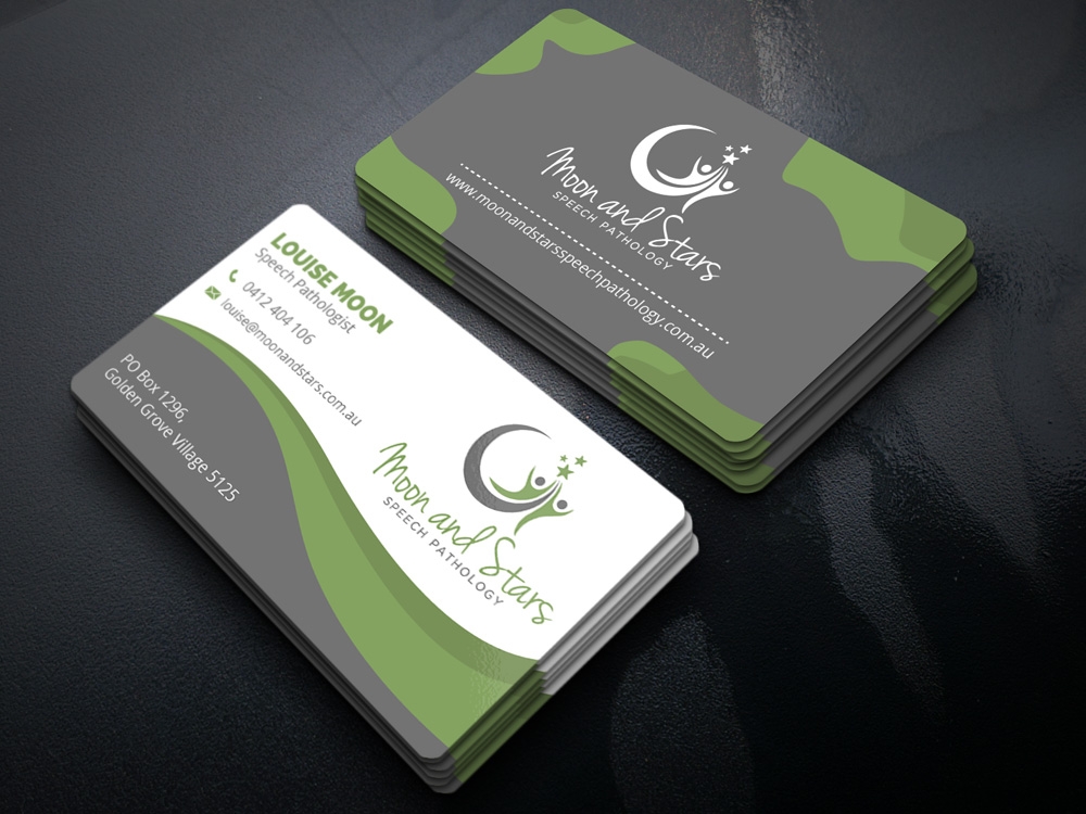 Moon and Stars Speech Pathology logo design by Gelotine