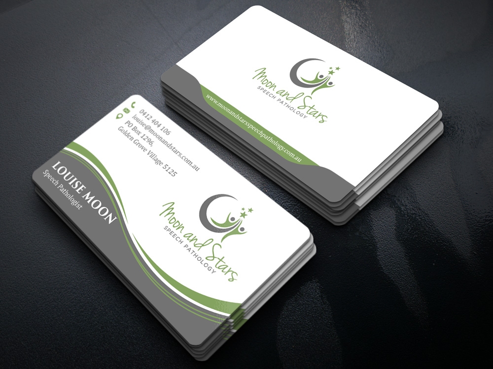 Moon and Stars Speech Pathology logo design by Gelotine