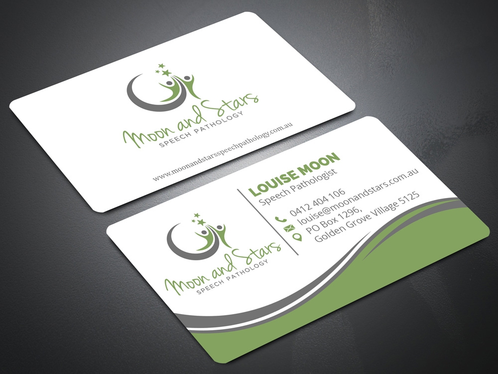Moon and Stars Speech Pathology logo design by Gelotine