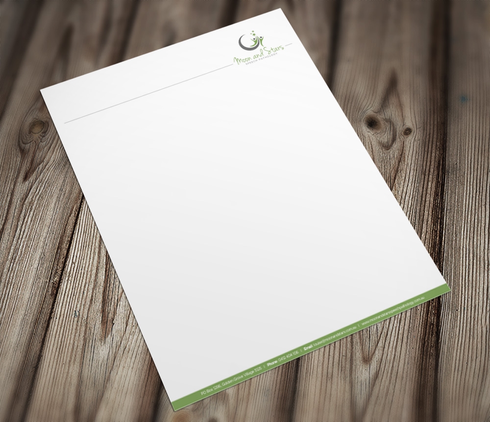 Moon and Stars Speech Pathology logo design by Kindo