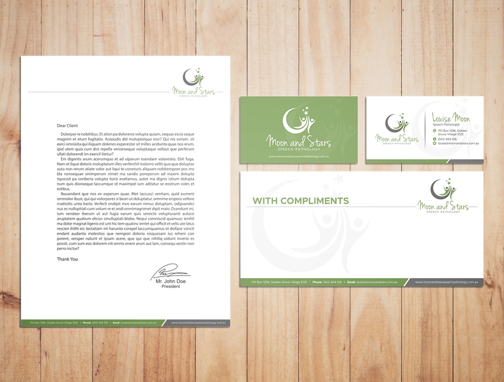 Moon and Stars Speech Pathology logo design by Kindo