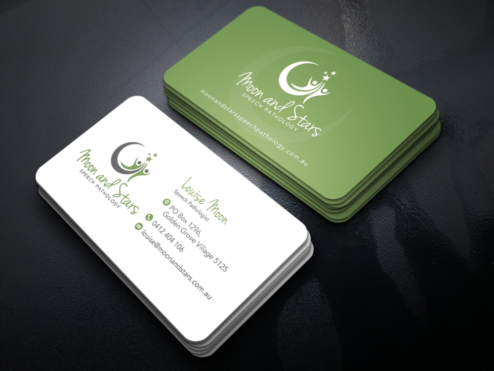 Moon and Stars Speech Pathology logo design by KHAI