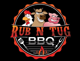 Rub N Tug BBQ logo design by AamirKhan