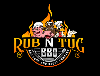 Rub N Tug BBQ logo design by scriotx