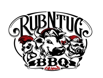 Rub N Tug BBQ logo design by veron