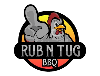 Rub N Tug BBQ logo design by rosy313