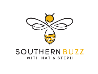 Southern Buzz with Nat & Steph logo design by bluespix
