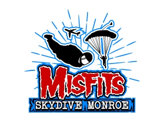 Misfits-Skydive Monroe logo design by iamjason