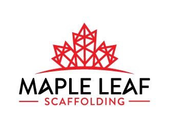 Maple Leaf Scaffolding logo design by pixalrahul