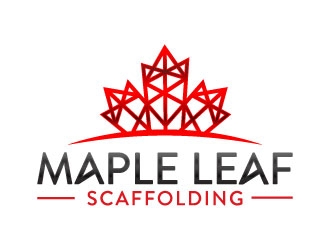 Maple Leaf Scaffolding logo design by pixalrahul