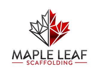 Maple Leaf Scaffolding logo design by pixalrahul