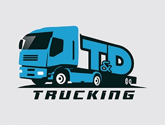 T&D Trucking logo design by MCXL