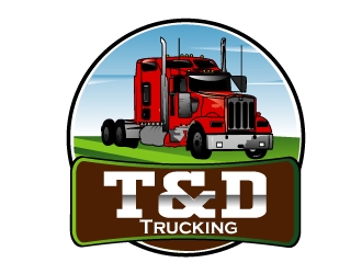 T&D Trucking logo design by AamirKhan