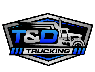 T&D Trucking logo design by THOR_