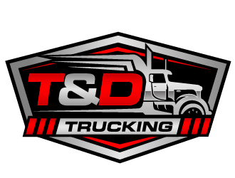 T&D Trucking logo design by THOR_