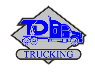 T&D Trucking logo design by bosbejo