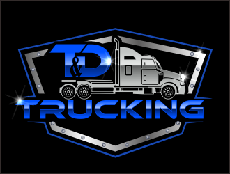 T&D Trucking logo design by bosbejo