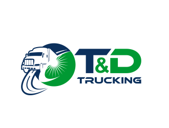 T&D Trucking logo design by serprimero