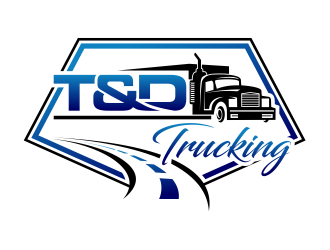 T&D Trucking logo design by cintoko