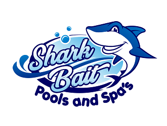Shark Bait Pools and Spas logo design by haze