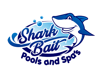 Shark Bait Pools and Spas logo design by haze