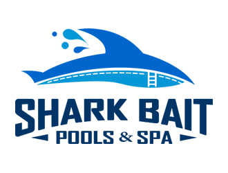 Shark Bait Pools and Spas logo design by Coolwanz