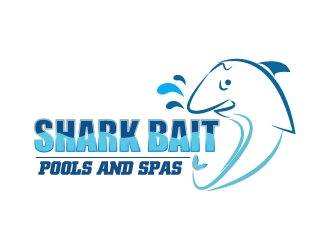 Shark Bait Pools and Spas logo design by Mirza