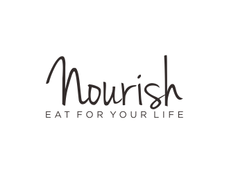 Nourish. Eat for your life logo design by p0peye