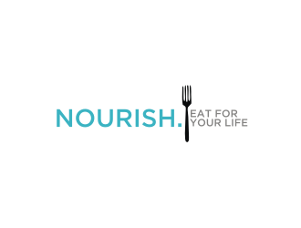 Nourish. Eat for your life logo design by Diancox