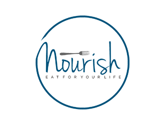 Nourish. Eat for your life logo design by jancok