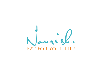 Nourish. Eat for your life logo design by Diancox