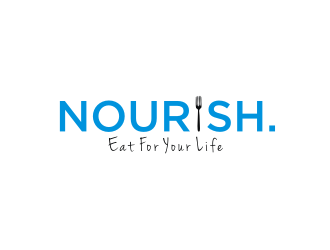 Nourish. Eat for your life logo design by Diancox