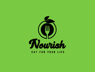 Nourish. Eat for your life logo design by Roco_FM