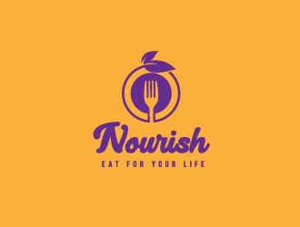 Nourish. Eat for your life logo design by Roco_FM