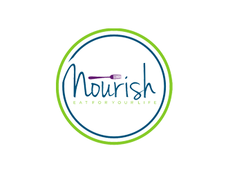 Nourish. Eat for your life logo design by jancok