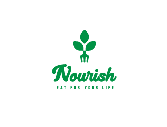 Nourish. Eat for your life logo design by Roco_FM