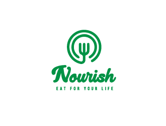 Nourish. Eat for your life logo design by Roco_FM