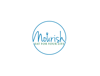 Nourish. Eat for your life logo design by logitec