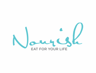 Nourish. Eat for your life logo design by eagerly