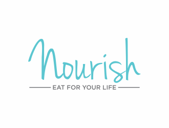Nourish. Eat for your life logo design by eagerly