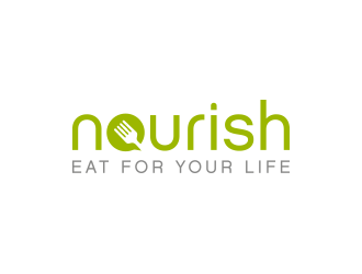 Nourish. Eat for your life logo design by keylogo